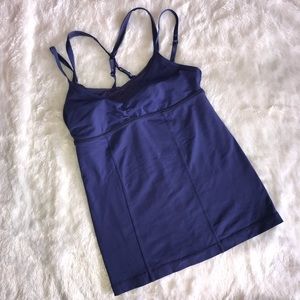 Lululemon Athletica Top Warrior Double Strap Blue